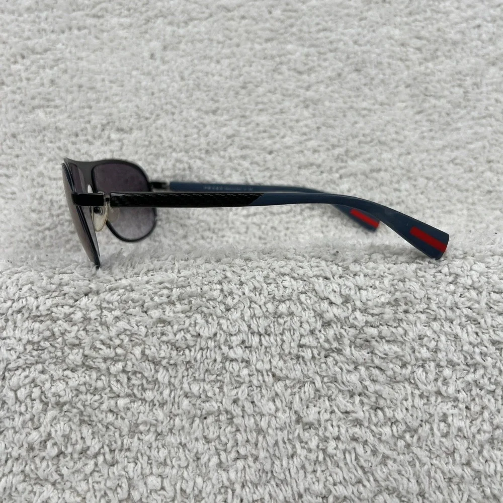 Prada Linea Rossa PS54IS Black Aviator Sport Sunglasses Grey Lens w/‎ Case Italy